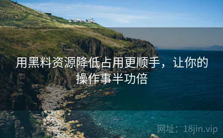 用黑料资源降低占用更顺手，让你的操作事半功倍
